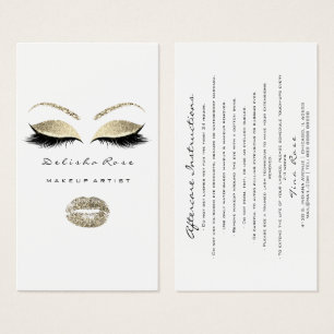 Lashes Instruction de post-soins Black White Gold 