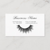 Lashes kunstenaar in zwart visitekaartje (Achterkant)