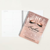 Lashes Livre de Rendez-vous Moderne Rose Gold (Devant avec enveloppe)
