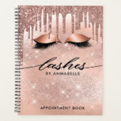 Lashes Livre de Rendez-vous Moderne Rose Gold (Devant)