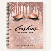 Lashes Livre de Rendez-vous Moderne Rose Gold (Devant)