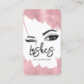 Lashes longs yeux et bouillons Rose Carte de visit (Devant)