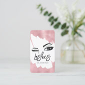 Lashes longs yeux et bouillons Rose Carte de visit (Debout devant)