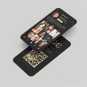 Lashes Make-up Artiest Zwart Instagram Grid Modern Visitekaartje