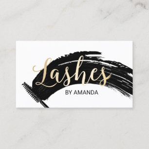 Lashes Make-up Artist Modern Mascara Brushstroke Visitekaartje