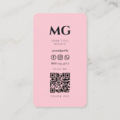 Lashes make-up artist Nail Tech Pastel Pink Visitekaartje (Achterkant)
