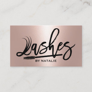 Lashes Make-up Artist Roos Gold Eyelash Typography Visitekaartje