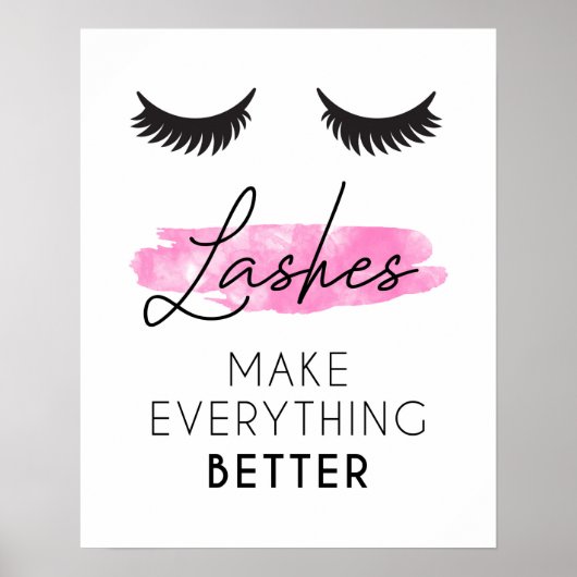 Lashes maken alles beter poster (Voorkant)