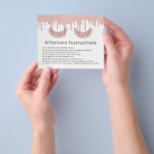 Lashes Makeup Artiest Roos Gold Driving Aftercare Flyer (Hand)