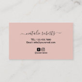 Lashes Makeup Artist Blush Pink Floral Loyalty (Achterkant)