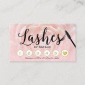 Lashes Makeup Artist Blush Pink Floral Loyalty (Voorkant)