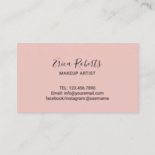 Lashes Makeup Artist Blush Pink Hearts Loyalty (Achterkant)