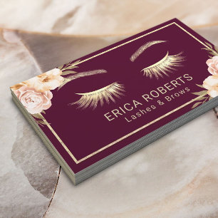 Lashes Makeup Artist Bourgogne Floral Beauty Salon Visitekaartje