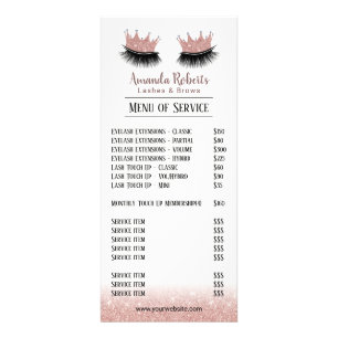 Lashes Makeup Artist Crown Eyelash Price Lists Reclamekaart