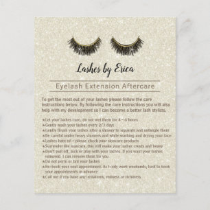 Lashes Makeup Artist Eyelash Instruction Flyer