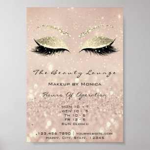 Lashes Makeup Artist Glitter Beauty Salon Skinny1 Poster