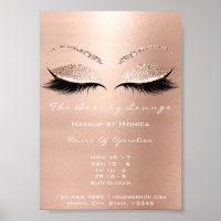 Lashes Makeup Artist Glitter Beauty Salon White