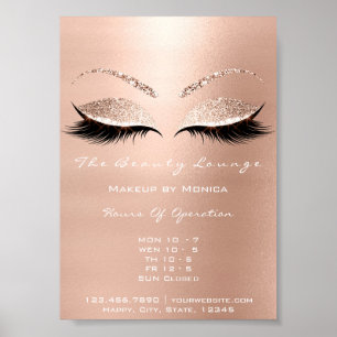 Lashes Makeup Artist Glitter Beauty Salon White Poster