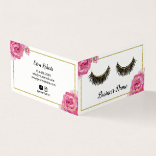 Lashes Makeup Artist Manicurist Floral Loyalty Kaart