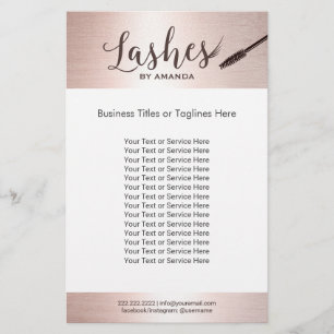 Lashes Makeup Artist Roos Gold Beauty Salon Flyer