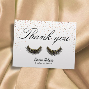 Lashes Makeup Artist Roos Gold Confetti Hartelijk  Briefkaart