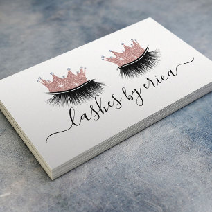 Lashes Makeup Artist Roos Gold Crown Eyelash Visitekaartje