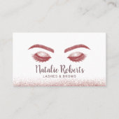 Lashes Makeup Artist Roos Gold Glitter Visitekaartje (Voorkant)