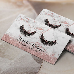 Lashes Makeup Artist Roos Gold Marble Appointment Afsprakenkaartje