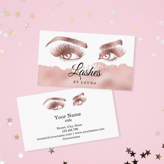 Lashes Makeup Artist Roos Gold Mascara Brows Visitekaartje