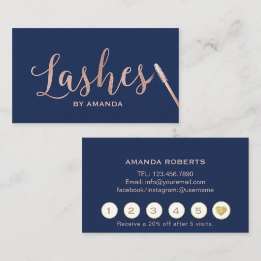 Lashes Makeup Artist Roos Gold Navy Loyalty (Voorkant / Achterkant)