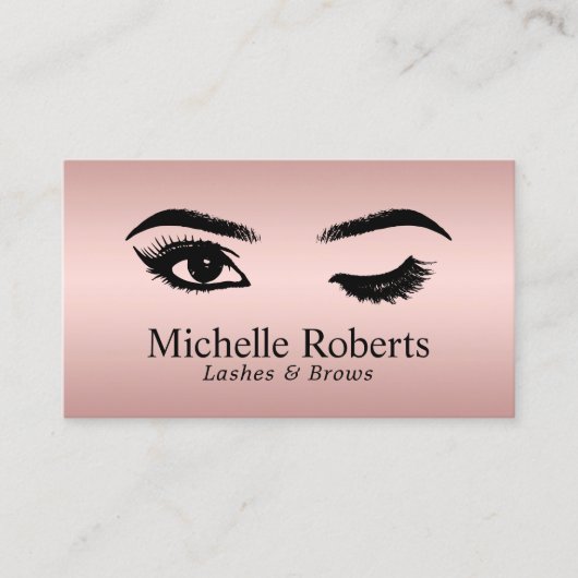 Lashes Makeup Artist Roos Gold Salon Appointment Afsprakenkaartje (Voorkant)