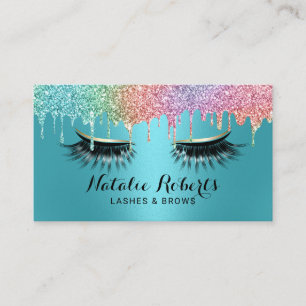 Lashes Makeup Artist Unicorn drijft Turquoise Salo Visitekaartje
