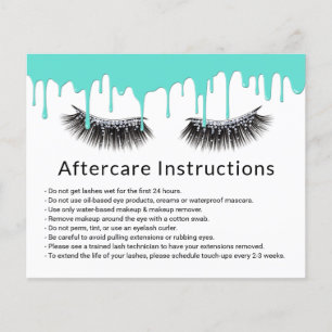 Lashes Makeup artistieke moderne Blauwgroen schijv Flyer