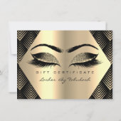 Lashes Makeup Gold Black Sepia Certificate Gift (Achterkant)