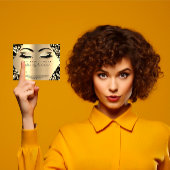 Lashes Makeup Gold Confetti Certificate Gift