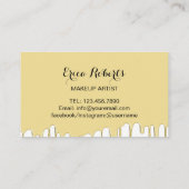 Lashes Makeup kunstenaar Modern Gold Driving Visitekaartje (Achterkant)