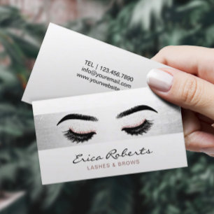Lashes Makeup kunstenaar moderne zilveren strepe s Visitekaartje