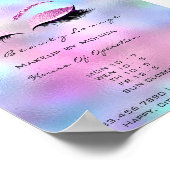 Lashes Makeup openinguren Beauty Pink Blue Poster (Hoek)