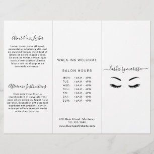 Lashes Minimalistisch brochure voor zwart-witkleur