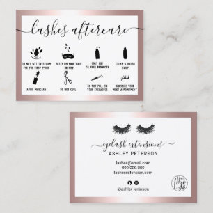 Lashes nascare illustraties roos goudfolie visitekaartje