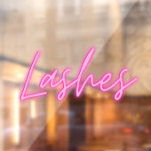 Lashes neon-gebarentaal raamsticker (Vel 2)