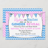 Lashes of Staches onthullen uitnodiging voor gesla (Voorkant / Achterkant)