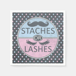 Lashes of Staches party servetten. Servet