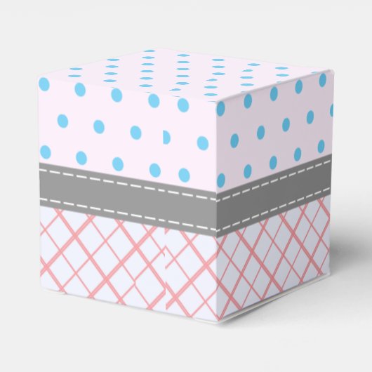 "Lashes or Staches" Modern Gender Reopenbaarmaking Bedankdoosjes (Achterkant)