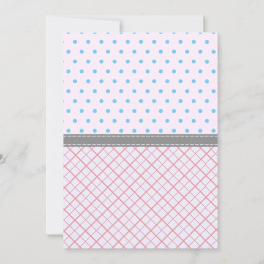 "Lashes or Staches" Modern Gender Reopenbaarmaking Bedankkaart (Achterkant)