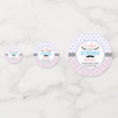 "Lashes or Staches" Modern Gender Reopenbaarmaking Confetti (Achterkanten)