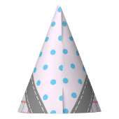 "Lashes or Staches" Modern Gender Reopenbaarmaking Feesthoedjes (Achterkant)