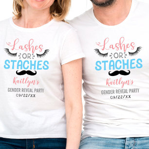 "Lashes or Staches" Modern Gender Reopenbaarmaking T-shirt