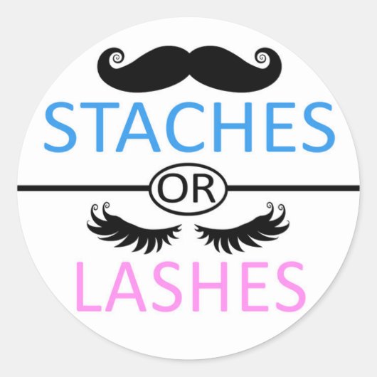 Lashes ou Staches genre révéler autocollants (Devant)