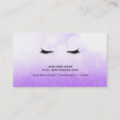 Lashes Paarse Sparkle Glamour Wimpers Make-up Visitekaartje (Achterkant)
